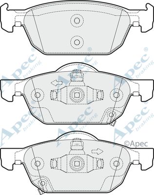 APEC BRAKING Комплект тормозных колодок, дисковый тормоз PAD1692